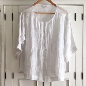 J.Jill Linen Button Down Shirt Size XS